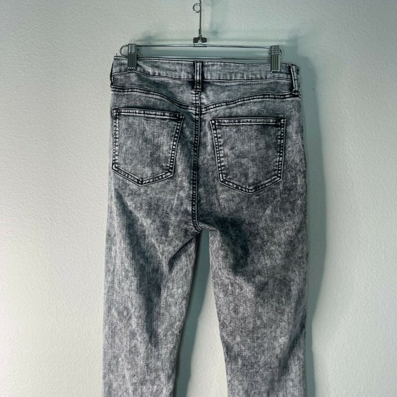 Celebrity Pink Acid Wash Skinny Jeans Black Gray Size 28 - Picture 4 of 6